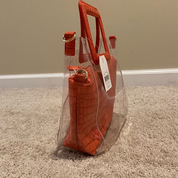 3-pc clear tote purse with smaller bag and detachable strap - Picture 6 of 6